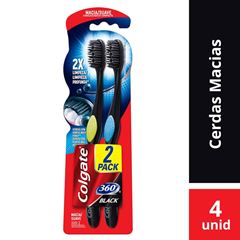 ESCOVA COLGATE 360 BLACK MED 2X1