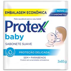 SABONETE PROTEX BABY PROTEÇÃO DELICADA 85G 3 PACK