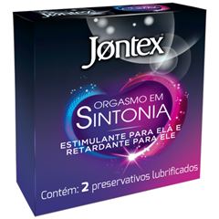 PRESERVATIVO JONTEX ORGASMO EM SINTONIA COM 2 UNIDADES