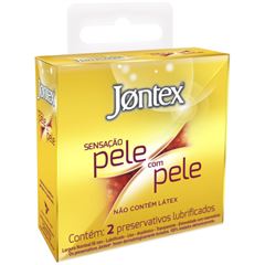 PRESERVATIVO JONTEX PELE COM PELE COM 2 UNIDADES