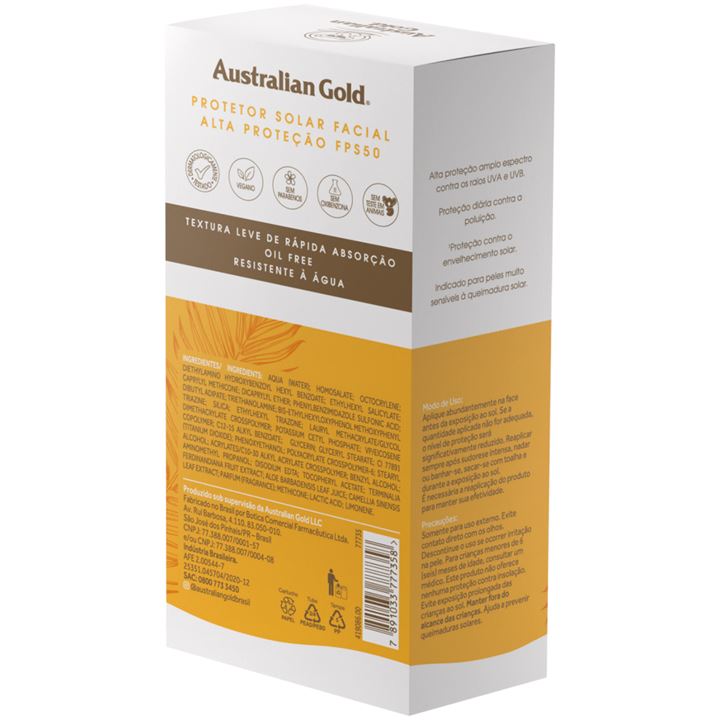 Australian Gold Protetor Solar Facial Matte FPS 50 50g 50g