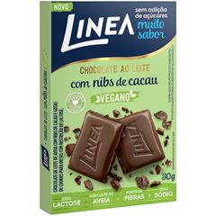 CHOCOLATE VEG LEITE LINEA C/ NIBS  30G