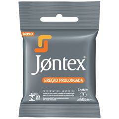PRESERVATIVO JONTEX EREÇÃO PROLONGADA COM 3 UNIDADES 